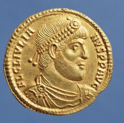 Solidus (obverse) of Julian the Apostate (361-363) Draped, Cuirassed, Wearing a Diadem